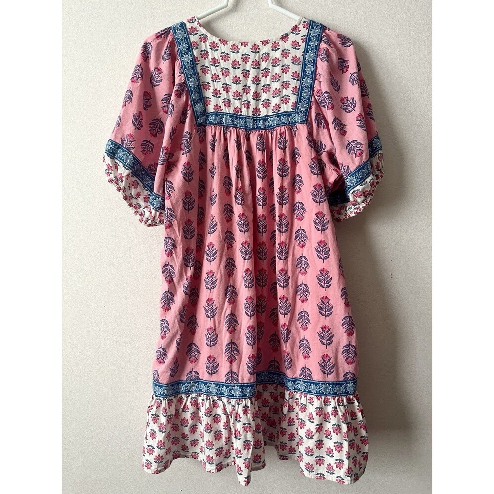 Old Navy Pink Boho Tunic Dress Top block print Small - Picture 10 of 10